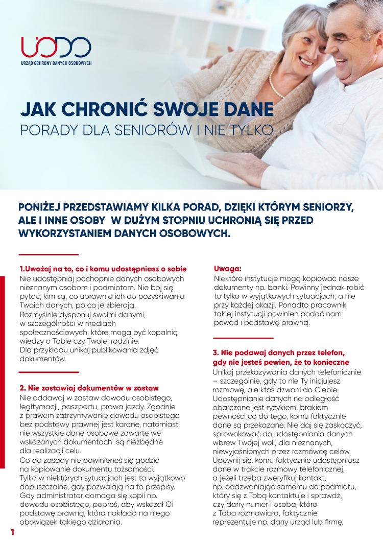 Porady dla seniorów i nie tyko jak chronić się przed wykorzystaniem swoich danych osobowych